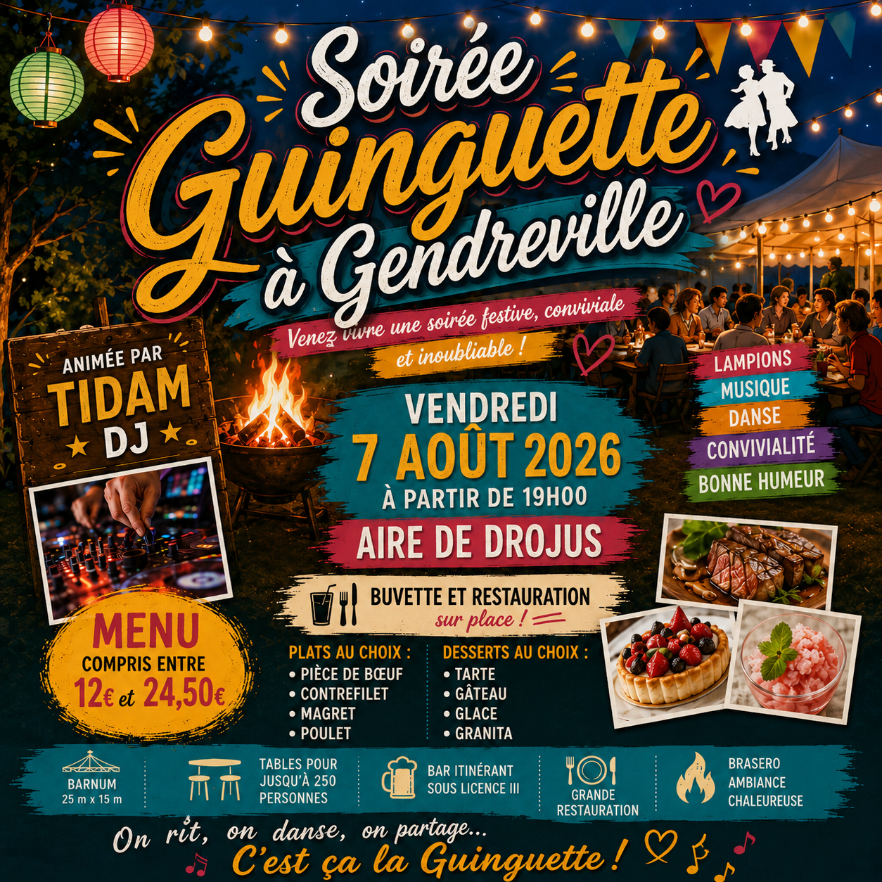 🎉 Soirée Guinguette à Gendreville – L'été en fête !